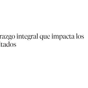Liderazgo integral que impacta a los resultados